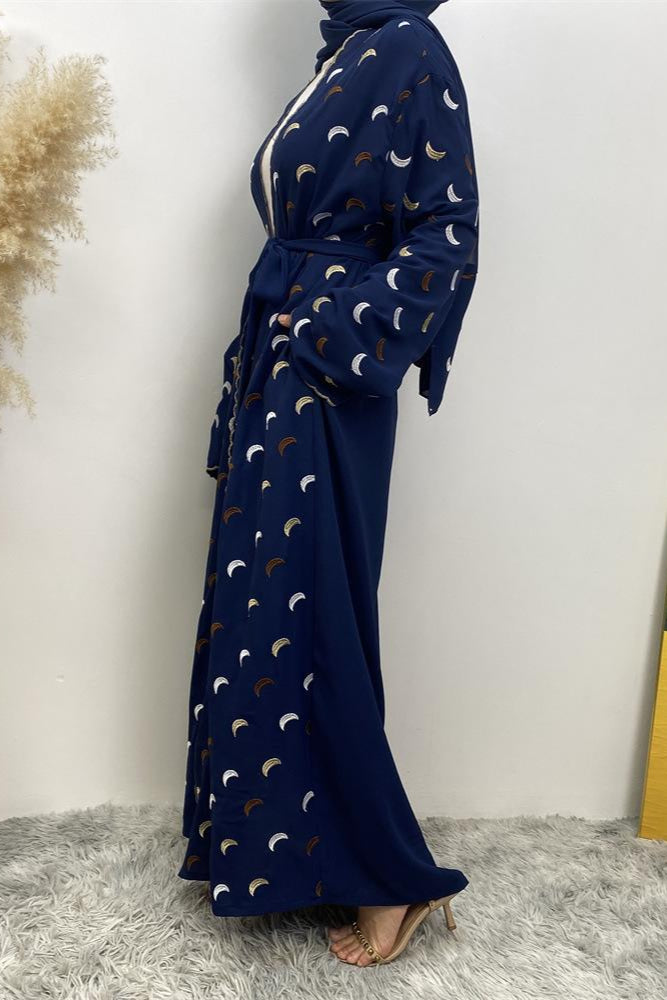 Explosions Heavy Industry Embroidery Cardigan Abaya