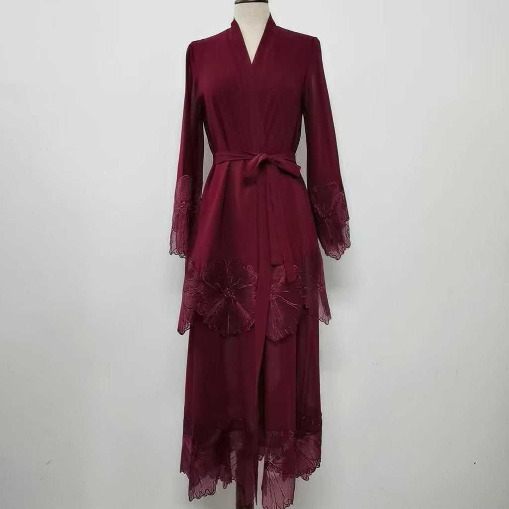 1pcs Lace Embroidery Double-Layer Cardigan