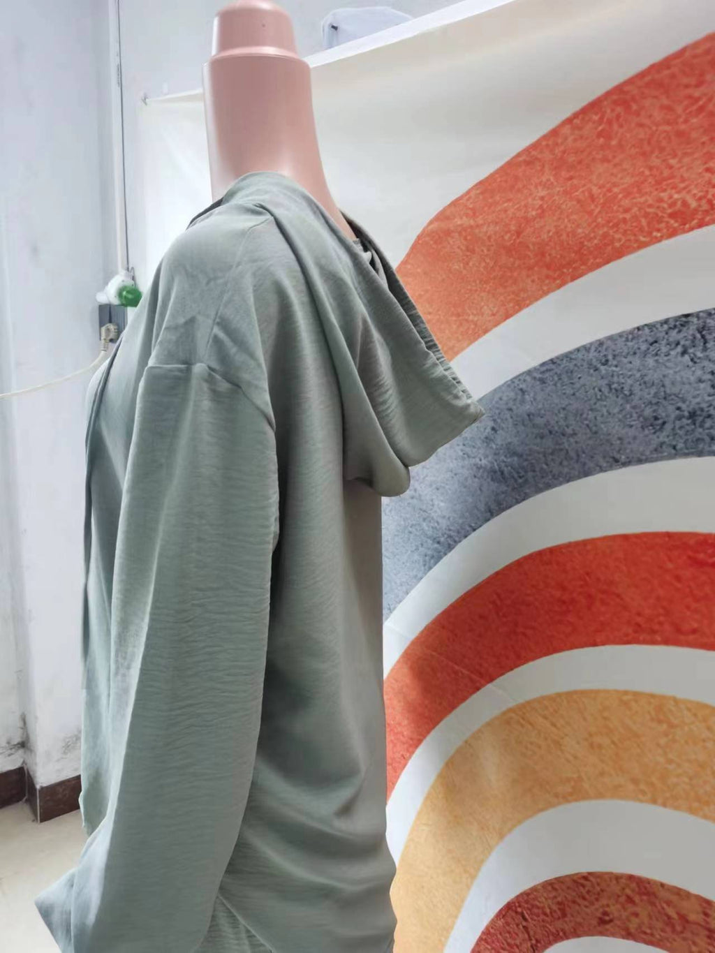 Casual Long Sleeved Hooded Shirt Jacket+straight Leg Pants 2pcs Set