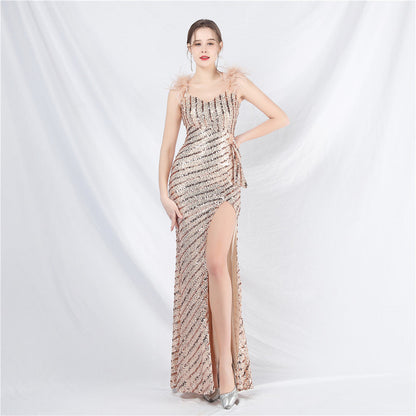 Side split formal dress