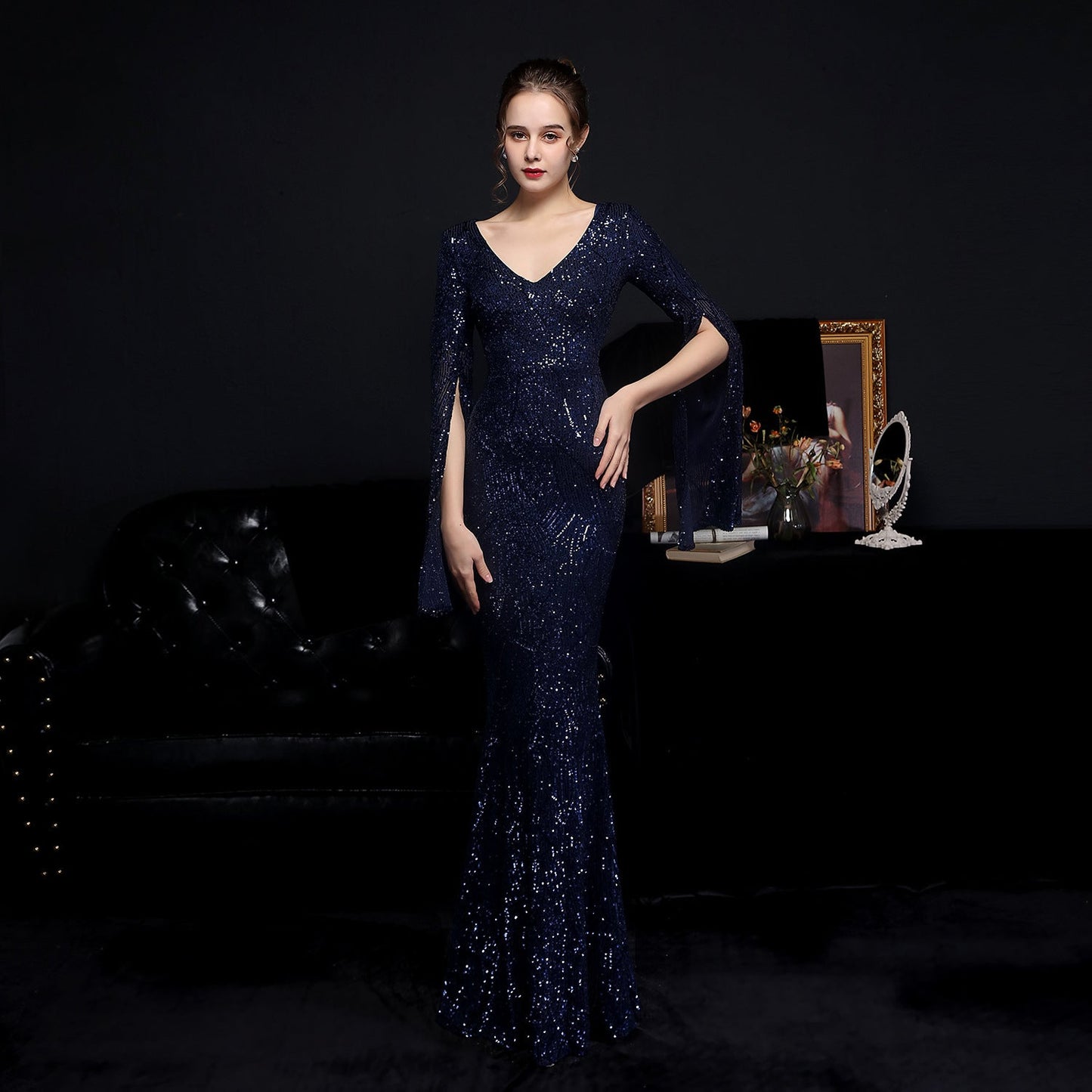 Sequin Long Formal Gown
