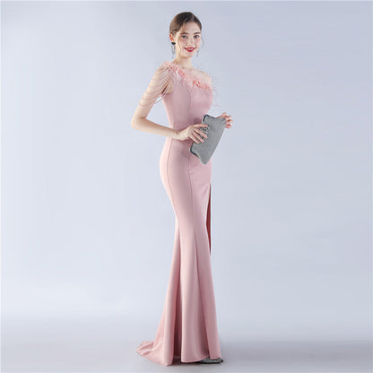 Exhibition and Wedding Evening Formal Gown