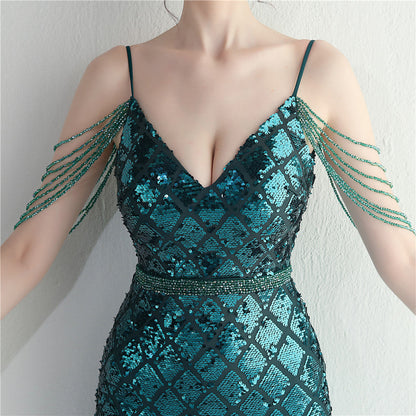 Beaded Illusion Beaded Formal Dress