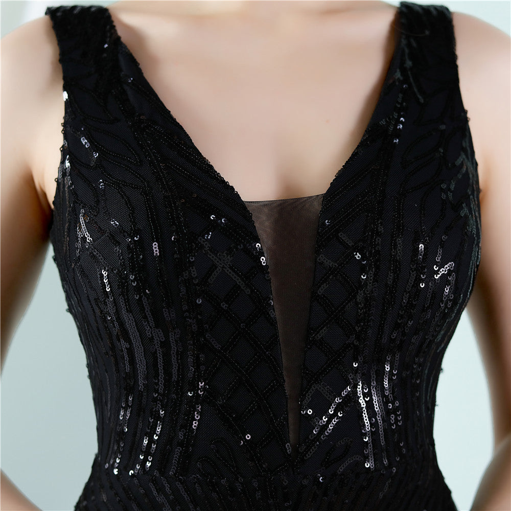 Sleeveless Sequin Formal Dress