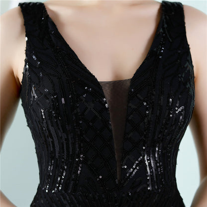 Sleeveless Sequin Formal Dress