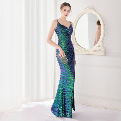 Sequin Fishtail Formal Dress