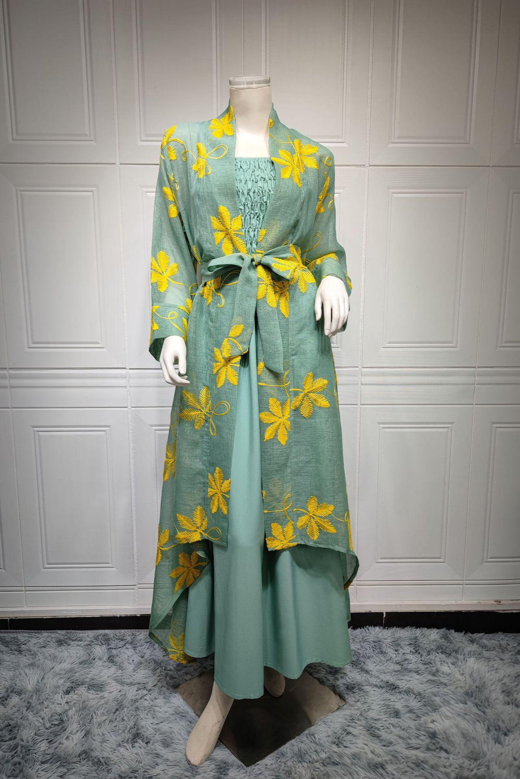 2pcs Inner Dress  with Cardigan