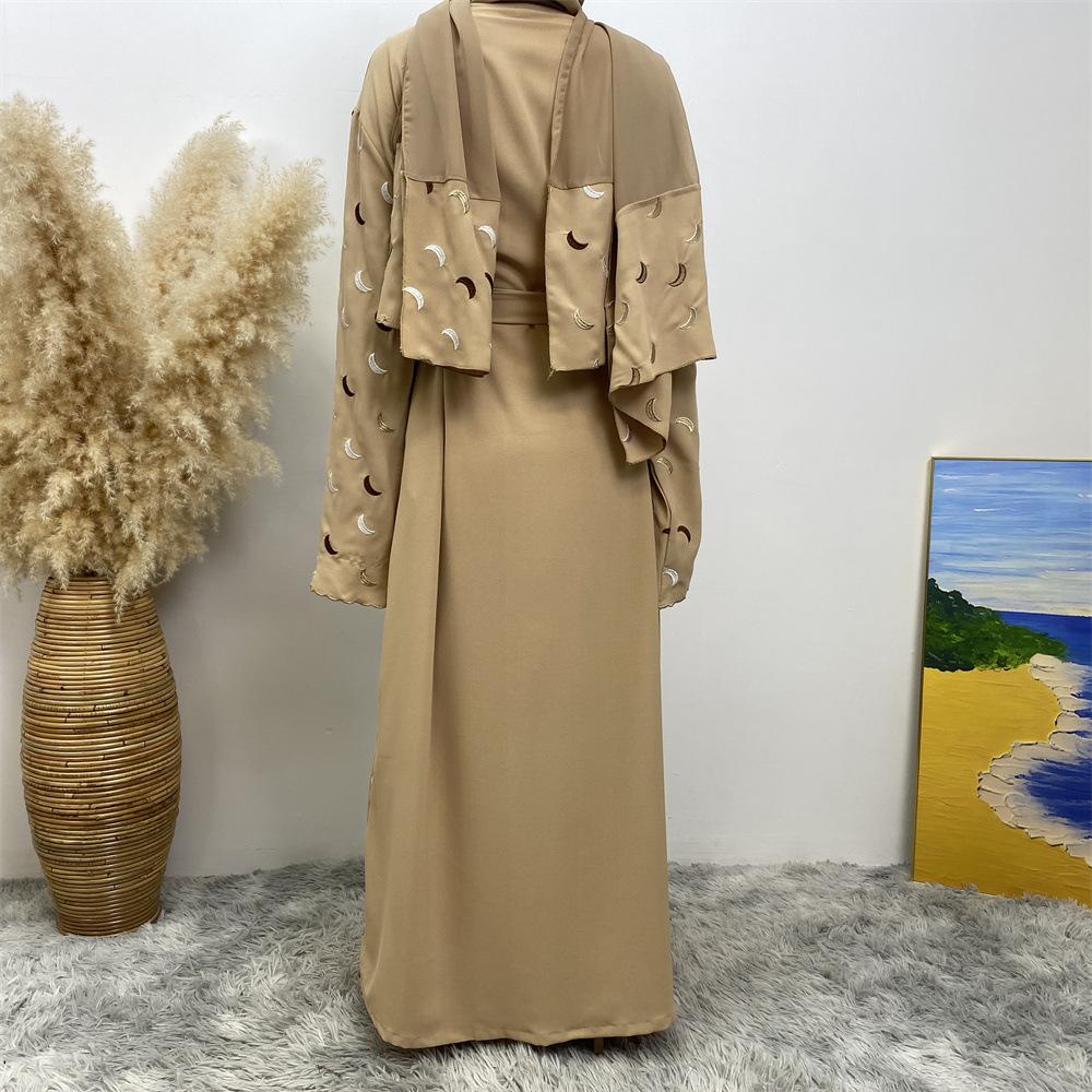 Explosions Heavy Industry Embroidery Cardigan Abaya