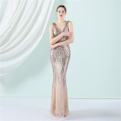 Sleeveless Sequin Formal Dress