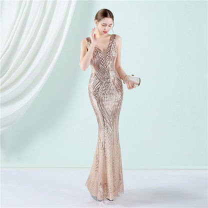 Sleeveless Sequin Formal Dress
