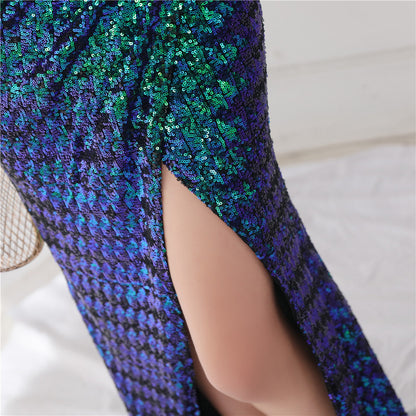 Sequin Fishtail Formal Dress
