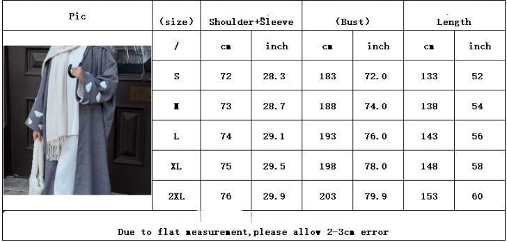 Cloud Embroidered Elegant Cardigan Robe