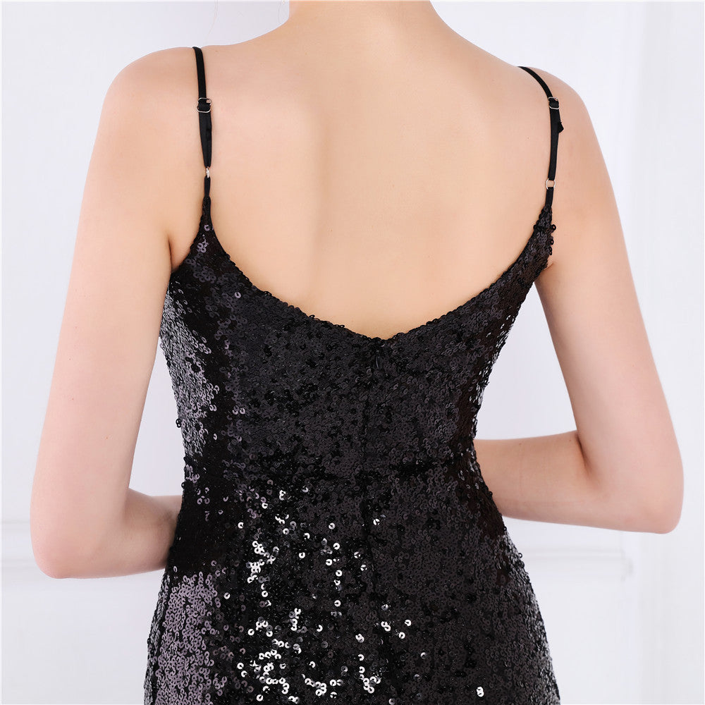 Beaded Position Flower Formal Dress