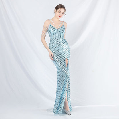 Long Halter Formal Dress