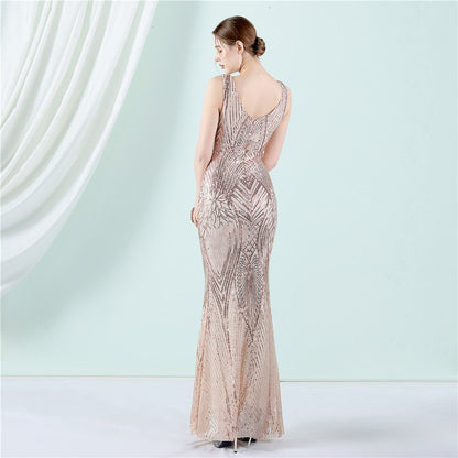 Sleeveless Sequin Formal Dress