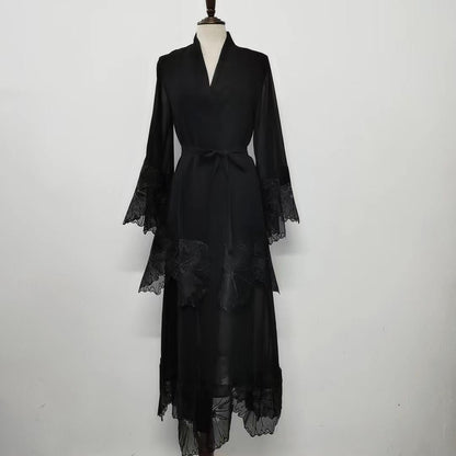 1pcs Lace Embroidery Double-Layer Cardigan