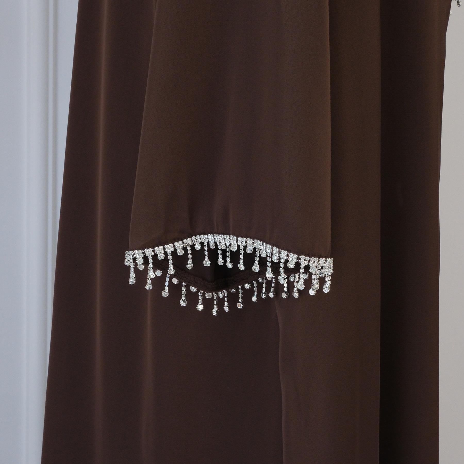 1pcs Solid Color Beaded Cardigan Robe