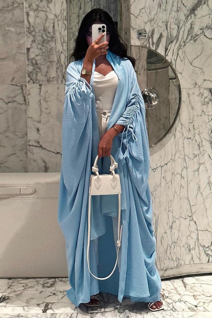 Muslim Solid Bat Sleeves Casual Cardigan