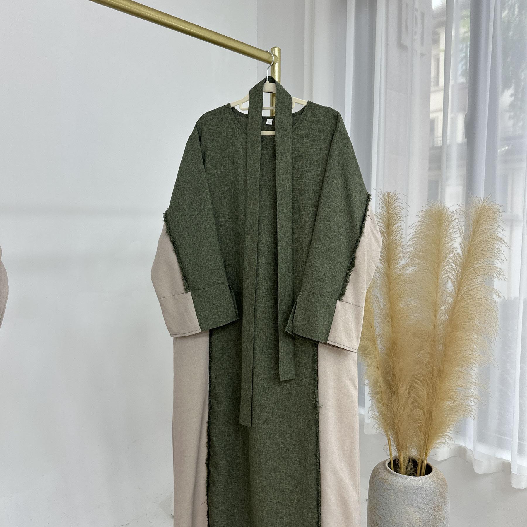 Stylish Patchwork Robe - Cardigan and Dress Style