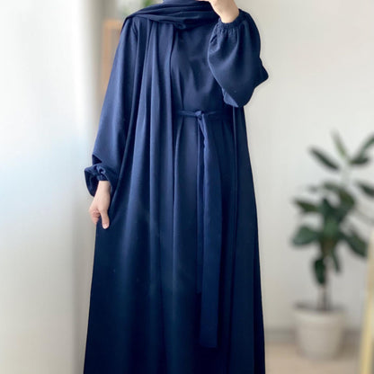 3pcs Cardigan+without  Sleeves Inner Dress+Hijab