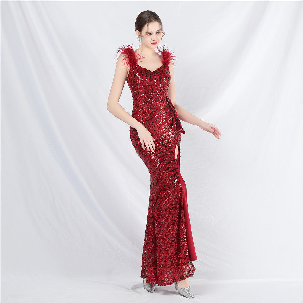 Side split formal dress