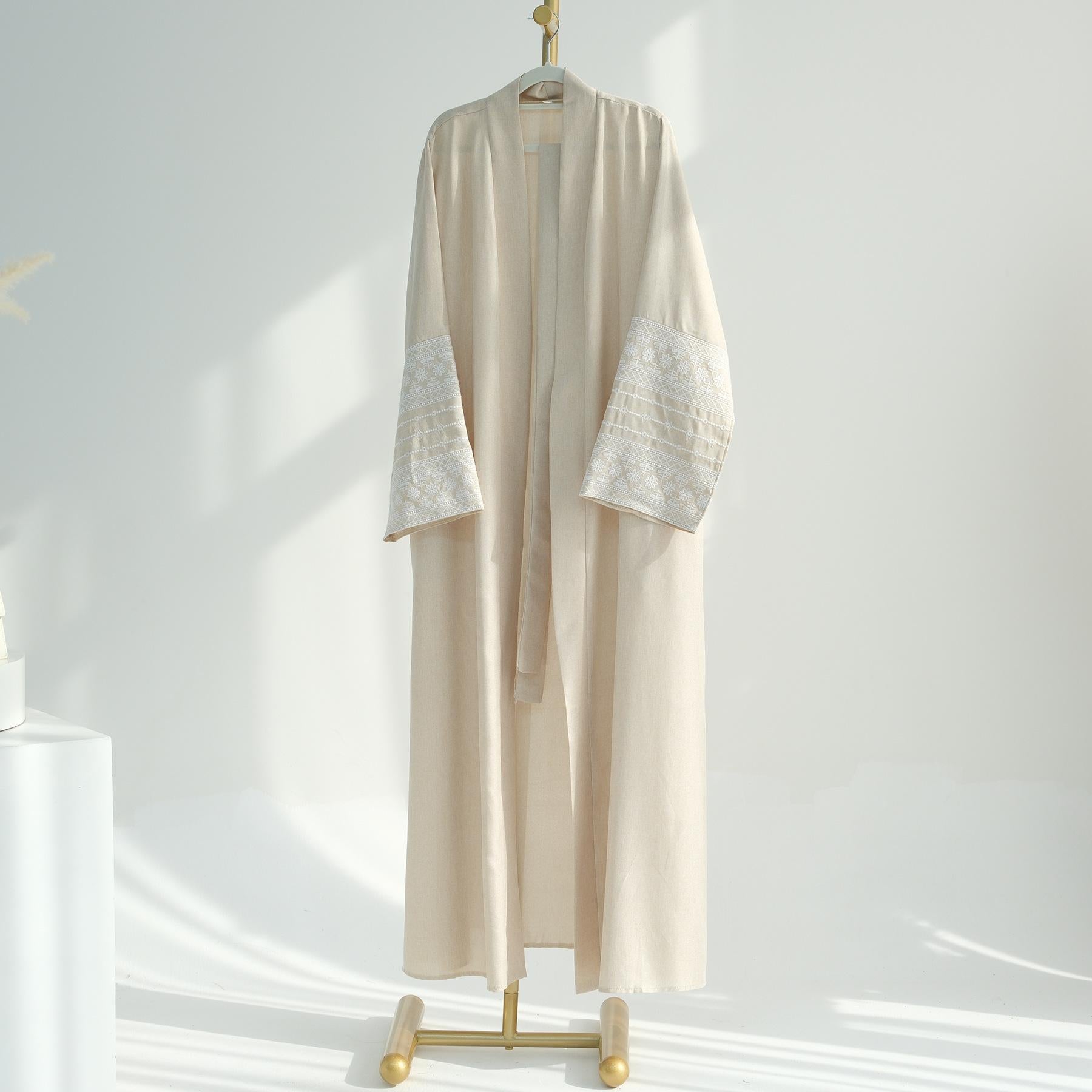 Embroidered Elegant Cardigan Robe