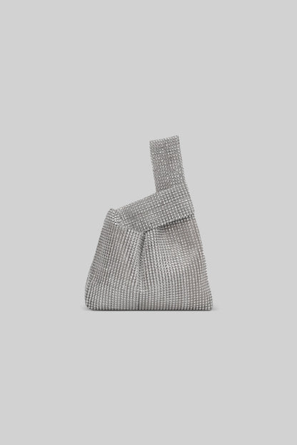 Rhinestone Hand Bag - Silver
