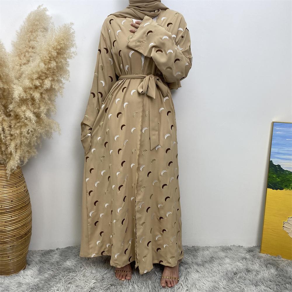 Explosions Heavy Industry Embroidery Cardigan Abaya