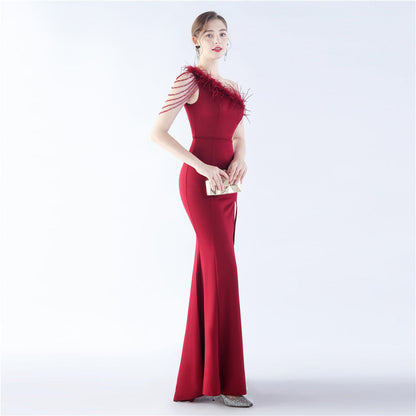 Exhibition and Wedding Evening Formal Gown