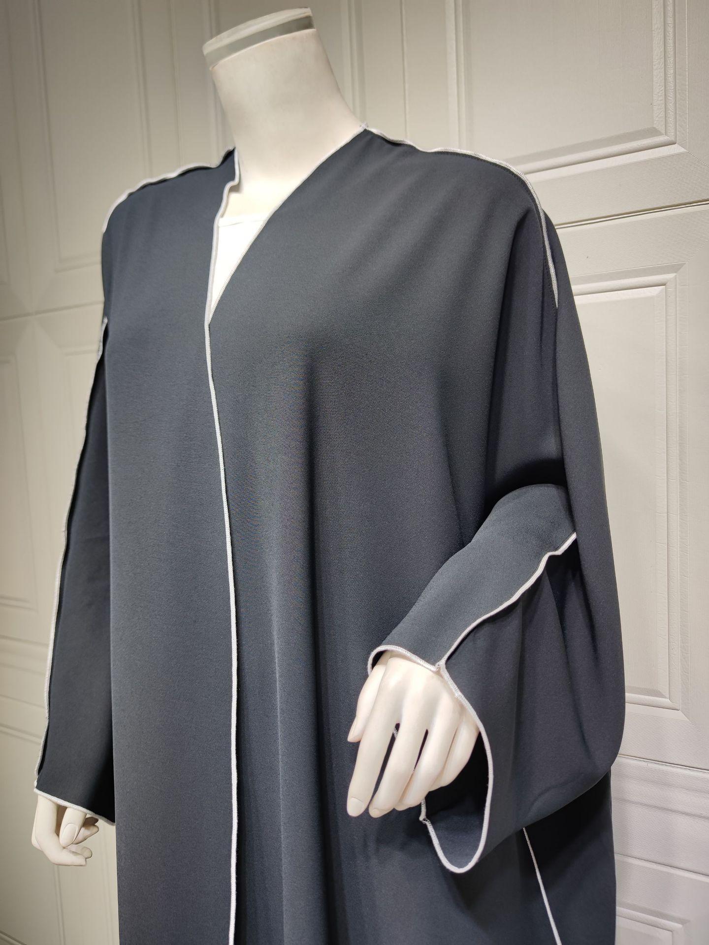 White Panelled Abaya Robe