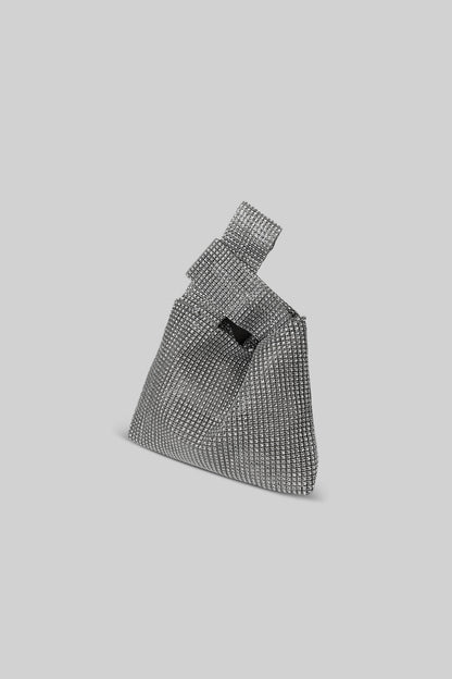 Rhinestone Hand Bag - Silver