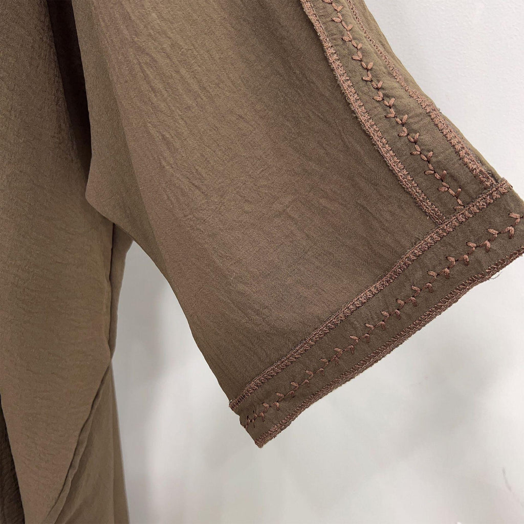 Embroidered Lace Dress Robe