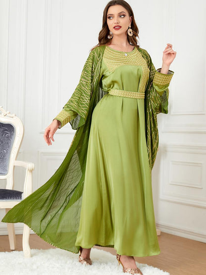 2pcs Inner Dress  with Cardigan