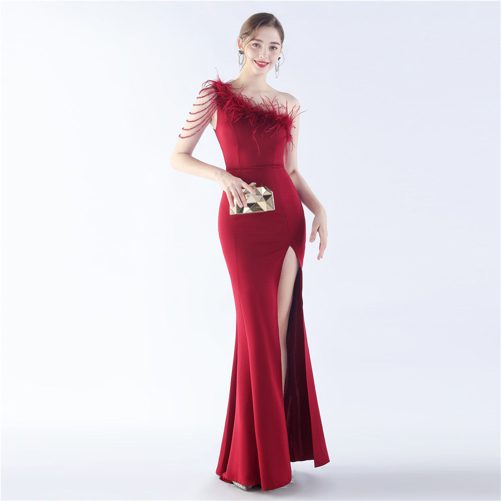 Exhibition and Wedding Evening Formal Gown