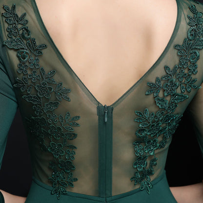 Lace Rhinestone Formal Dress