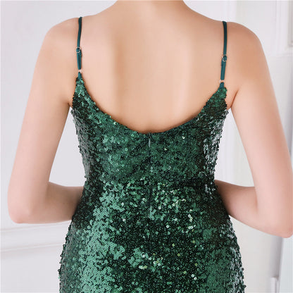 Beaded Position Flower Formal Dress