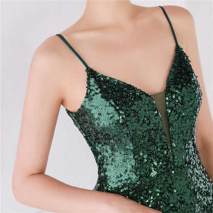 Beaded Position Flower Formal Dress