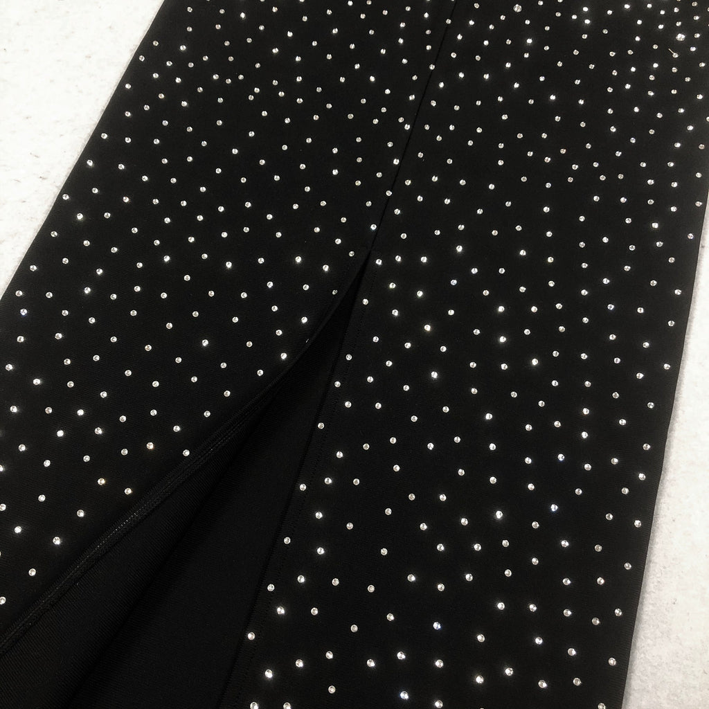 Crystal Velvet Singlet maxi dress in midnight black