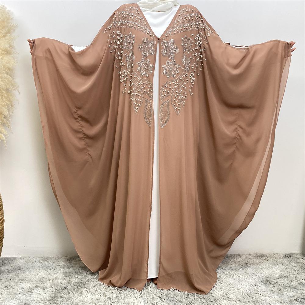 Muslim Rhinestone Cardigan Dress