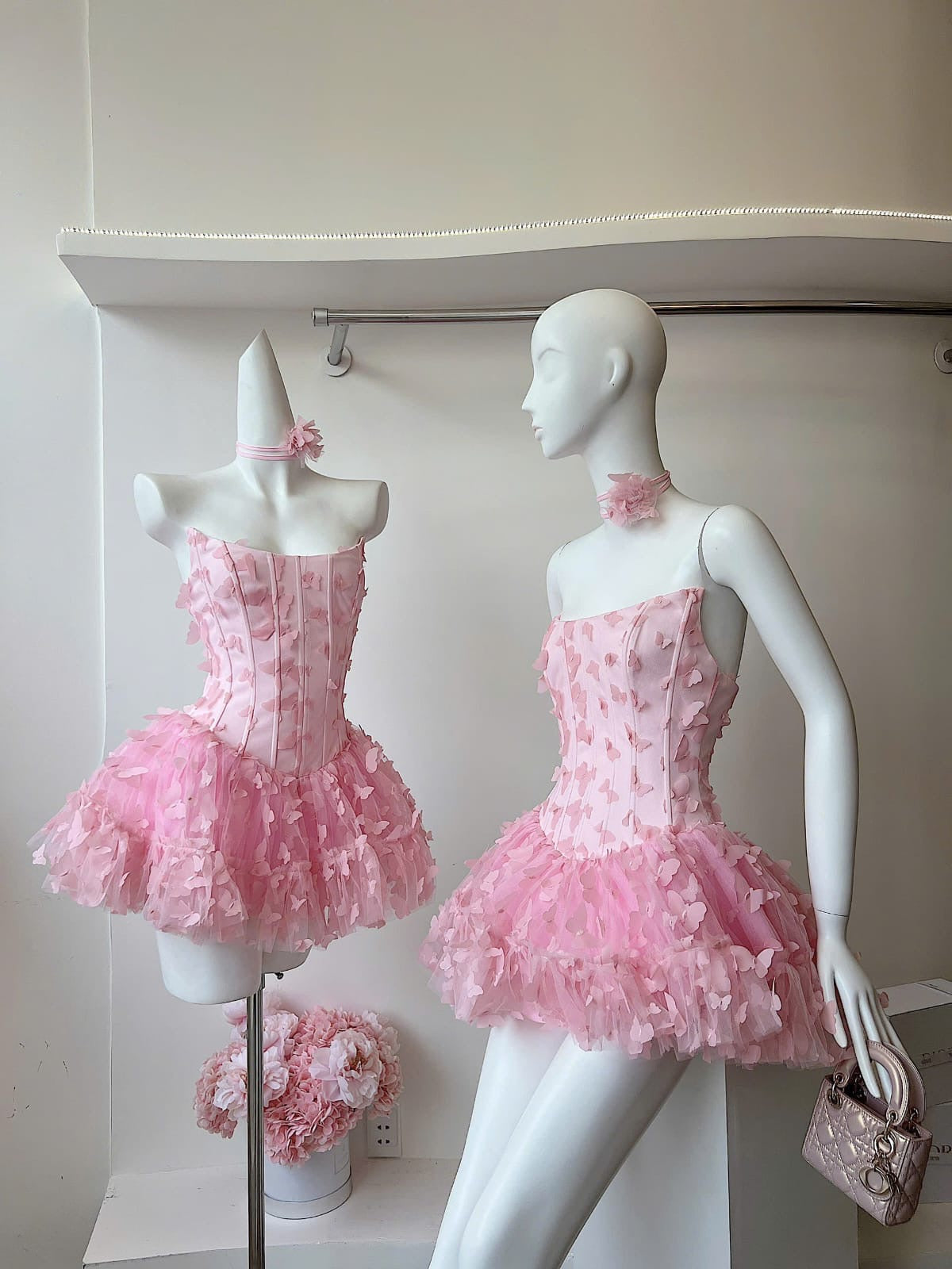 Mini abito corsetto a farfalla Adara