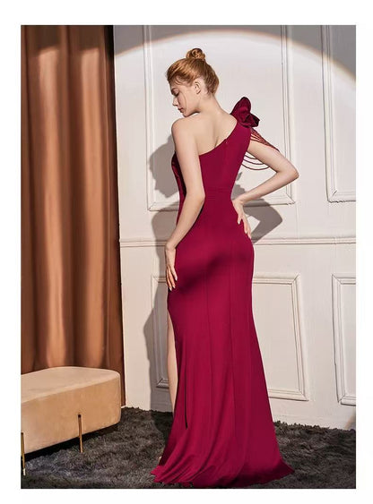 Crafted Flower With Beading Formal Dress