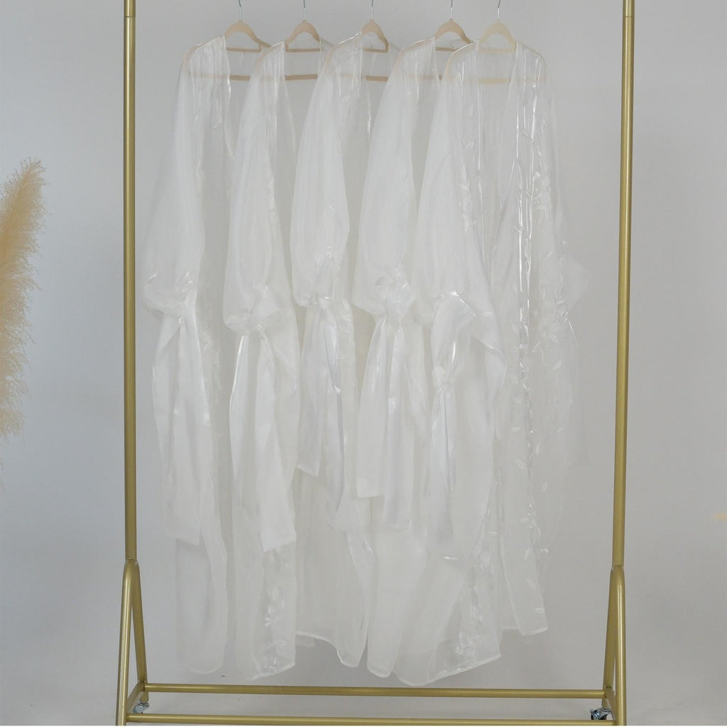 HASASERIES HS1015 1pcs Cardigan Printed Bubble Sleeves Elegant Long Skirt