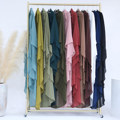Double Layered Chiffon Large Swing Headscarf