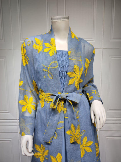 2pcs Inner Dress  with Cardigan