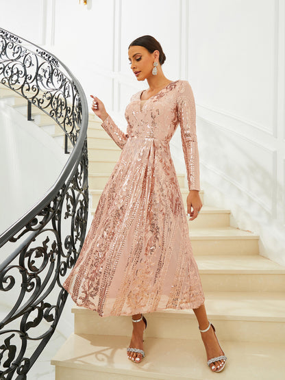 A-Line Tulle Black Midi Dress