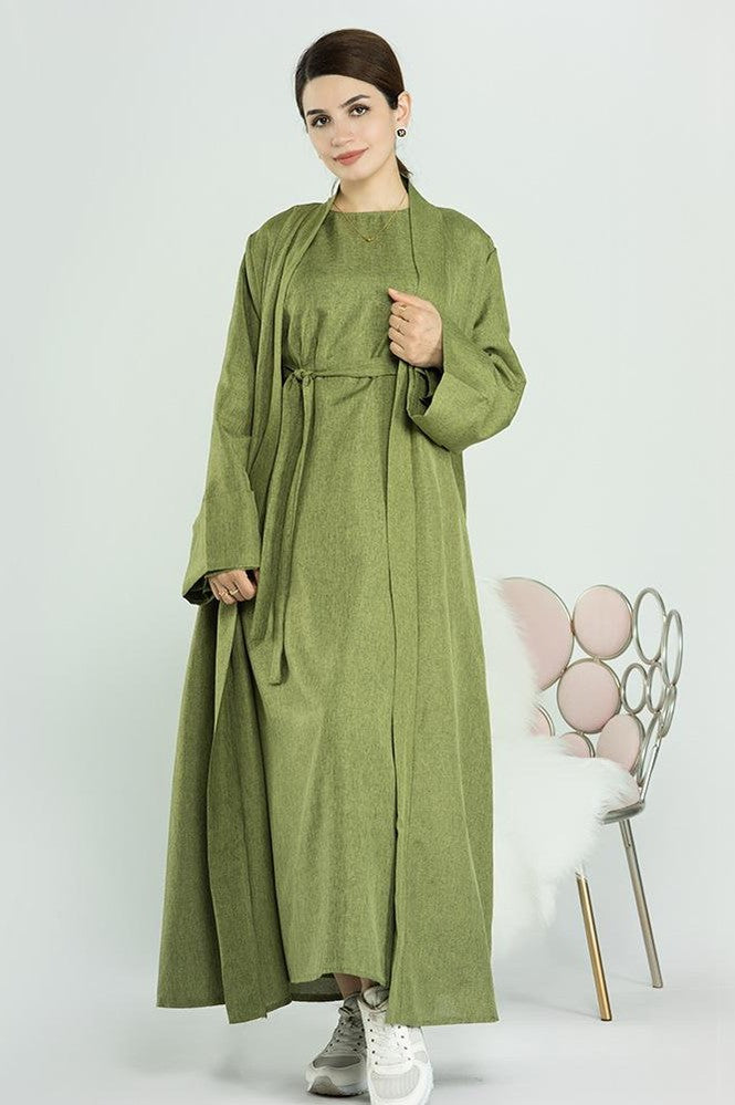 2pcs Set Cardigan+Inner Dress