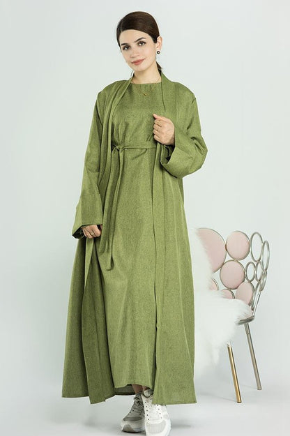 2pcs Set Cardigan+Inner Dress