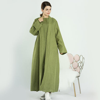 2pcs Set Cardigan+Inner Dress