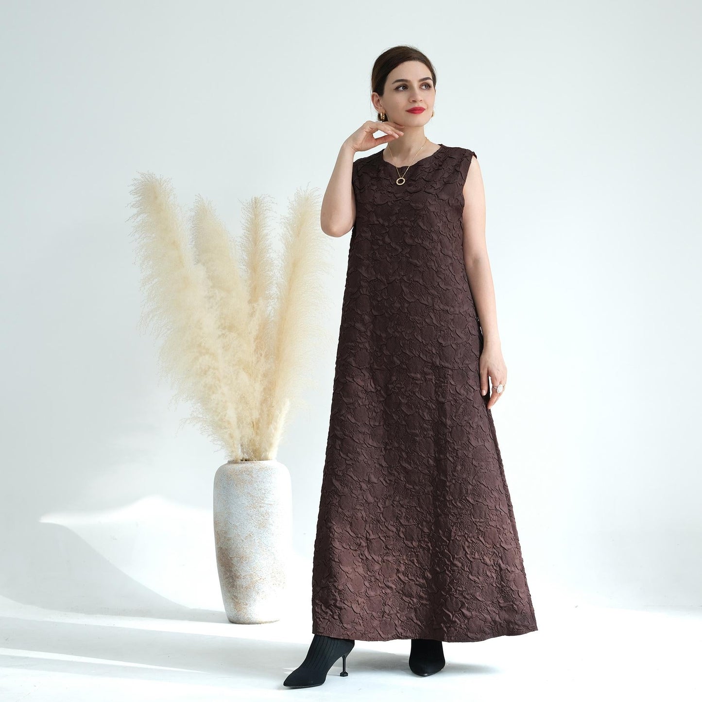 Cardigan with Vest Dress Abaya Robe