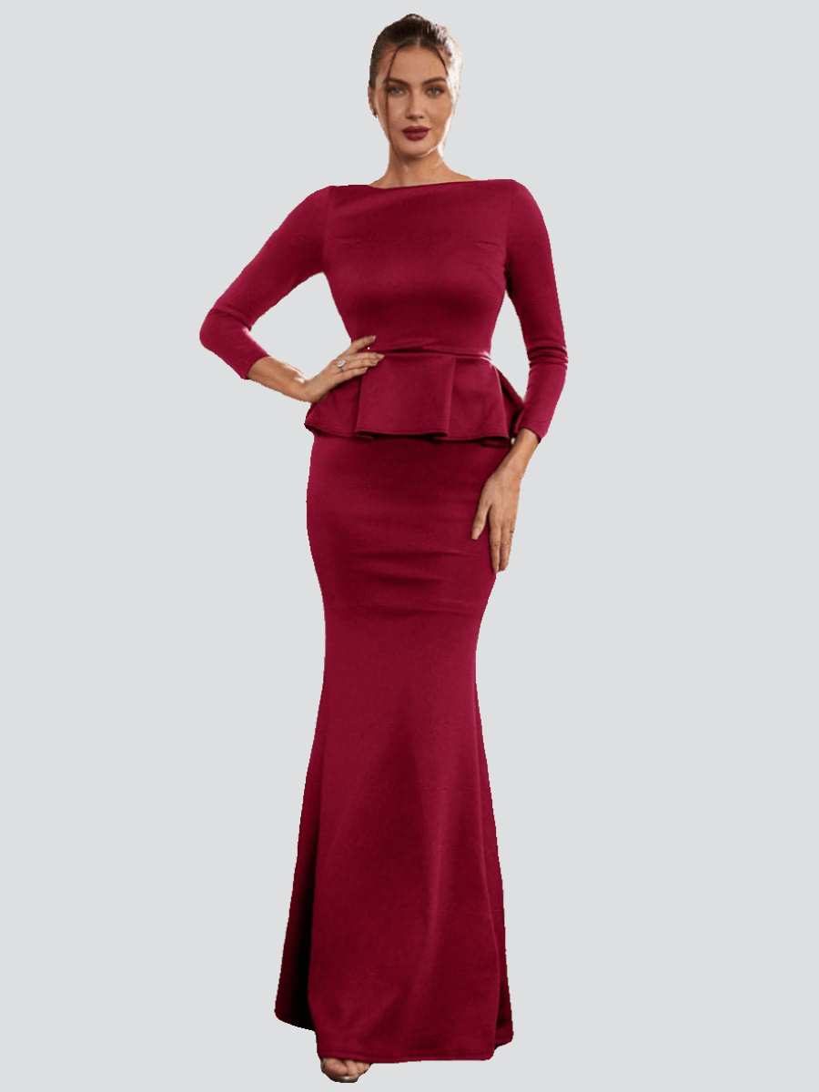 Crew Neck Mermaid Evening Dress